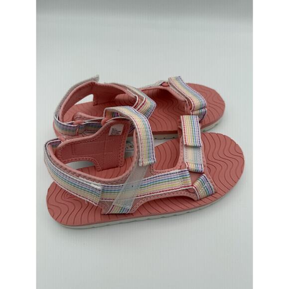 Cat & Jack Girls Rainbow Strap Play School Water Sports Sandals Size 5US Pink - Picture 3 of 5